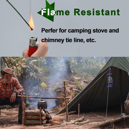 1 Roll (9KM/5.6 Miles) DWLIFE Heavy-Duty Kevlar Cord - -Grade Green-like White High-Strength Rope, Lightweight & Flexible Survival Cord for Camping,, Emergency Kits, Tents, Tarps (Compatible with KM Scale)