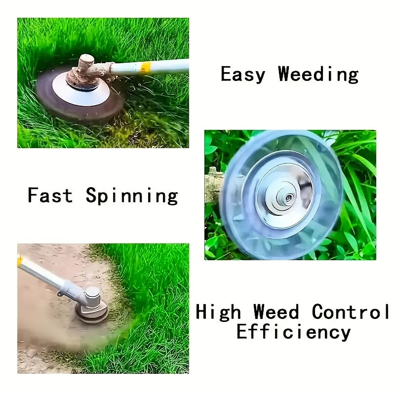 10 Inch Unbreakable Wired Trimmer Blade, Steel Wire Cutter Trimmer Head, Wire Rotary Brush Weed Trimmer Head, Weed Eater Head with Adapter Kit for Moss Grass Rust Removal