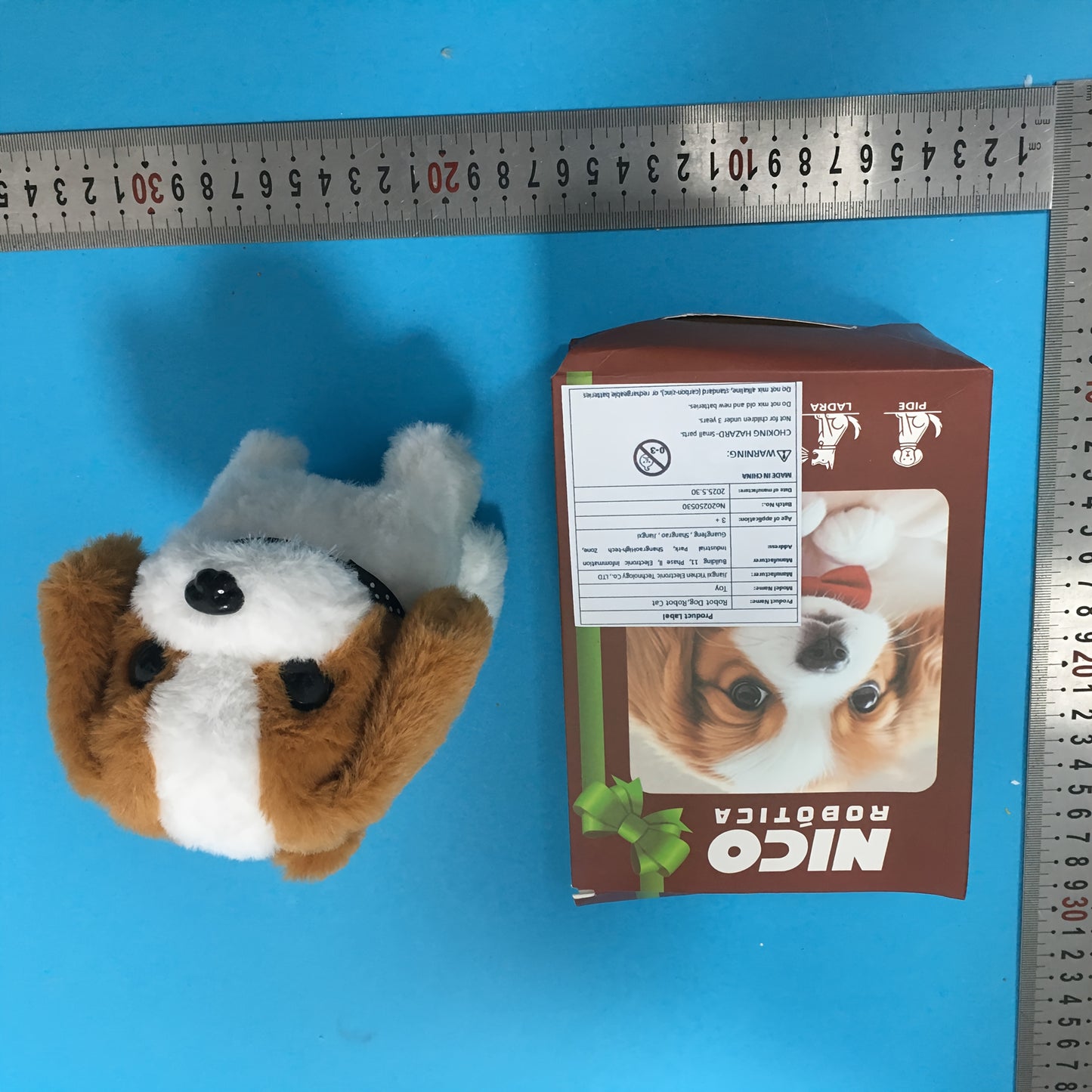 2026 Realistic Robotic Puppy - Interactive Walking & Barking Robot Dog with Expressive Eyes, Fluffy Soft Fur & Button-Controlled responses, Lifelike Companion for Adults & Teens, Brown/White Pomeranian-like Replica (-Free Ope