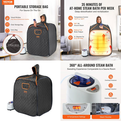 Join the Craze Portable Steam Sauna Tent 1200W Personal Spa Loss Weight Detox Therapy Last Few Left