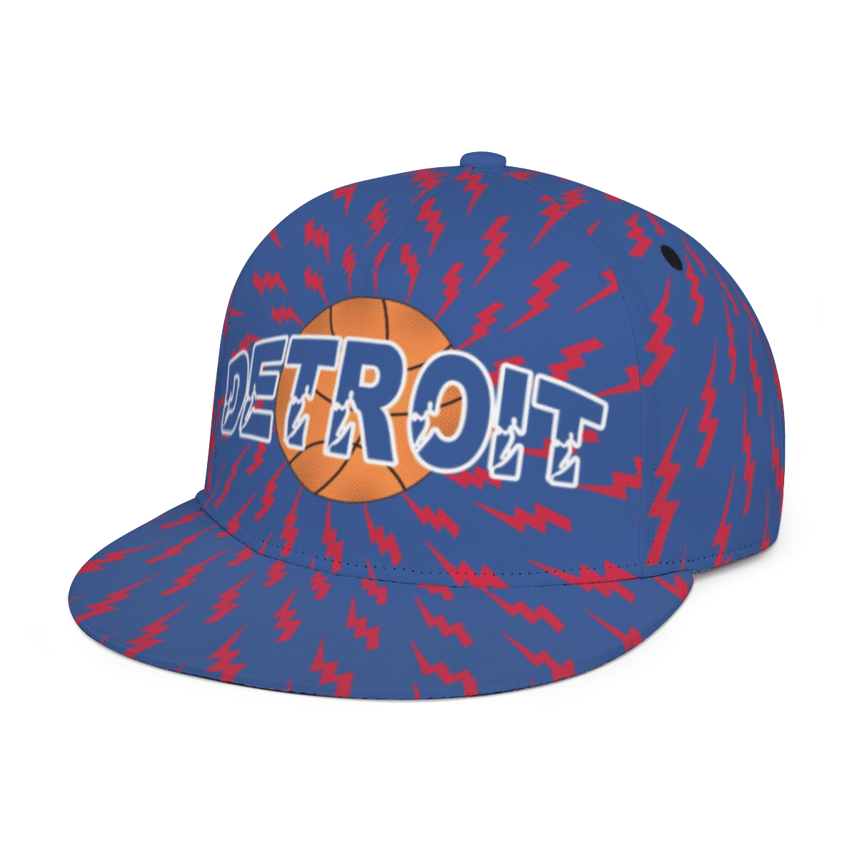 Detroit Camo Print Basketball Cap - Adjustable Snapback Hat with Camouflage, Sporty Urban Style Suitable for Casual Wear, Outdoor Activities & Detroit-Themed Outfits, Camo Hat for Urban Streetwear and Motor City Style