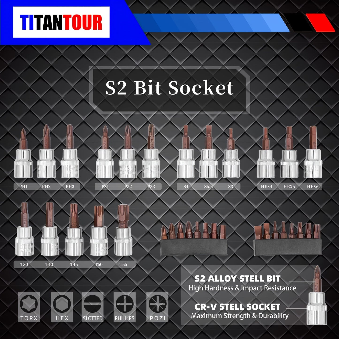 Industrial Tools/Sockets And Socket Wrench Sets, 230/115 Professional Tool Sets, Ratchet Wrench Sets, Torque Wrenches, 1/2 Inch * 1/4 Inch * 3/8 Inch Drive Depth And Standard Sockets, Suitable for Car And Bicycle Repair Tools