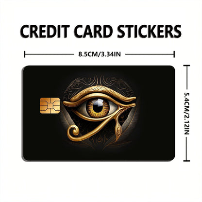 3pcs, 1pc Spare Medieval Vintage Style Eye Pattern Sticker Set, Includes 4 Unique Designs, Durable Privacy Stickers Made of PVC Material, Suitable for Credit Cards, Transit Passes, Debit Cards