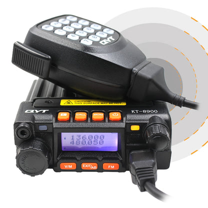 QYT Dual Band VHF/UHF 12V High-Power Mobile Transceiver Two-Way Radio with Remote Kill/Activate, PC Programming, Cigarette Lighter Power & No Battery Required - 136-174MHz & 400-480MHz for General Driving Positions