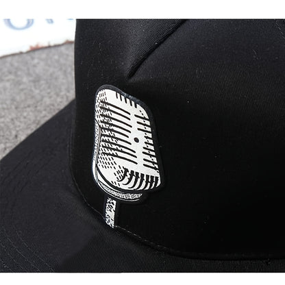 Men' & Women' Headphone & Mic Baseball Cap - Adjustable Snapback with Earphone Mic & Chat - Breathable Mesh Hat for Hiking, Streetwear - Unisex Hip-Hop Accessory (No additional Mic Required)