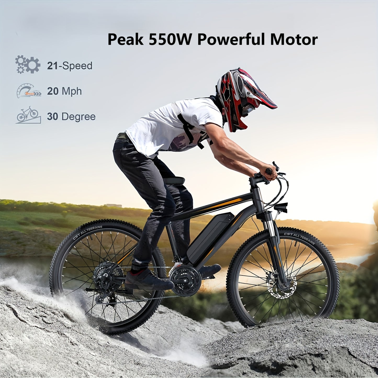 27.5'' Electric Bike for Adults With500W Motor, Up to 50 Miles School Ebike with 48V 500WH Removable Battery, Electric Mountain Bike, 20MPH Adults Electric Bicycle with LCD Display, 21 Speed