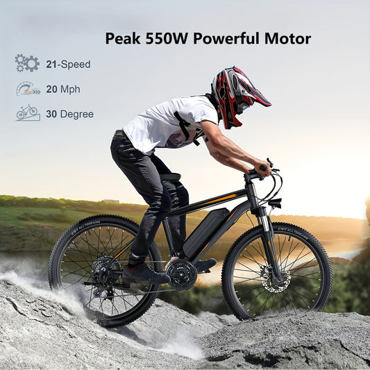 27.5'' Electric Bike for Adults With500W Motor, Up to 50 Miles School Ebike with 48V 500WH Removable Battery, Electric Mountain Bike, 20MPH Adults Electric Bicycle with LCD Display, 21 Speed