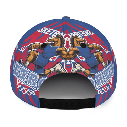 Detroit Basketball Print Snapback Hat - Adjustable Cap with Iconic Court Design, Vibrant Detroit-Themed Suitable for Game Day, Streetwear, &, Casual Apparel