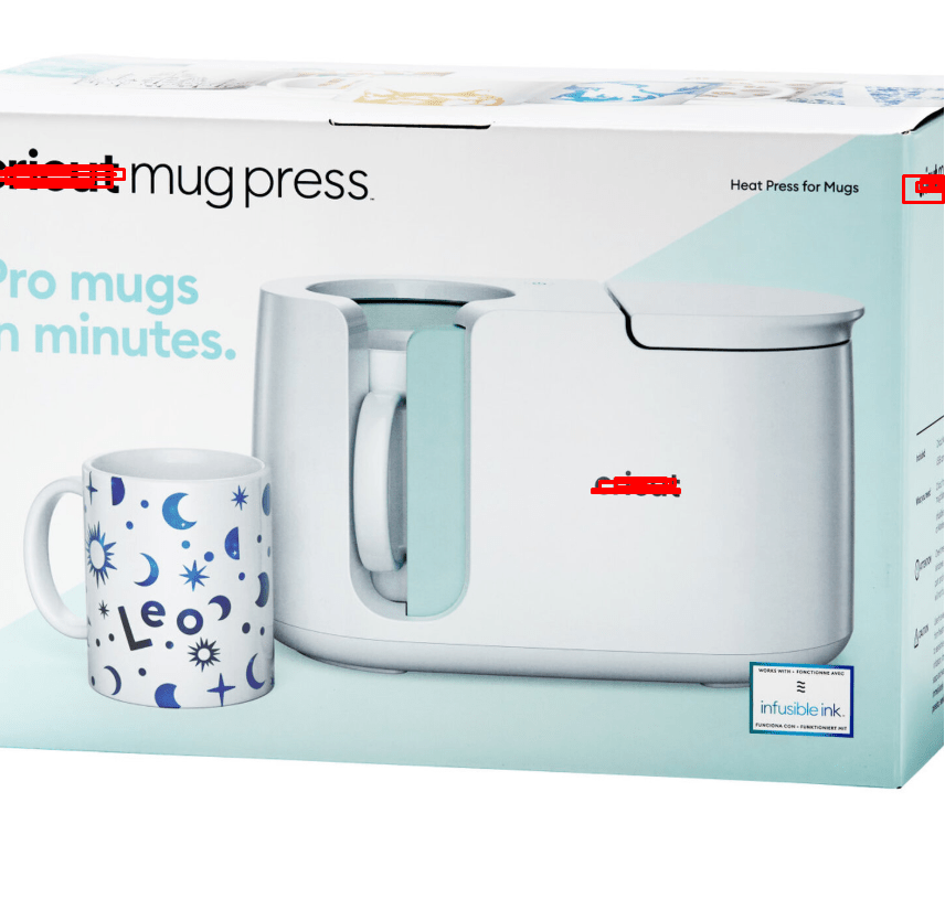 C.ri.cut Mug Press™, Portable Heat Press, Mini Heat Press Machine, Portable, 3 Modes, Adjustable Temperature Control, Compact Design for DIY Projects, Portable Electric Heat Press Machine, Ideal for Crafts & Fabric, Include