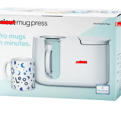 C.ri.cut Mug Press™, Portable Heat Press, Mini Heat Press Machine, Portable, 3 Modes, Adjustable Temperature Control, Compact Design for DIY Projects, Portable Electric Heat Press Machine, Ideal for Crafts & Fabric, Include