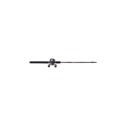 GX2 Low Profile Baitcast Reel & Heavy-Duty Fishing Rod Combo - Fast Action Heavy Power Casting System, Right-Hand Retrieve, Manual Non- Spinning Wheel Reel with Matching Rod for Bass, Pike, Trout, Salmon Fishing (Saltwater/R