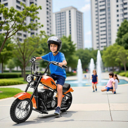 24V Electric Kids Dirt Bike, 250W Electric Motorcycle w/LED Light, Seat- Two Speed Max Up to 14MPH & 60 Minutes Continuous Motorbike Ideal Christmas Gift Birthday Gift for Boys Girls