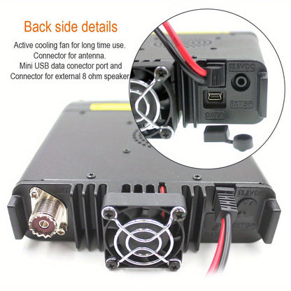 TYT TH-9800 Quad Band Mobile Radio Transceiver - 50W High Power U/V Cross-Band Repeater, 809-Channel DMR/FM/Analog Two-Way Talkie with Lighter Power, USB Cable & Programming for Truck, Taxi, RV, Emergency Services