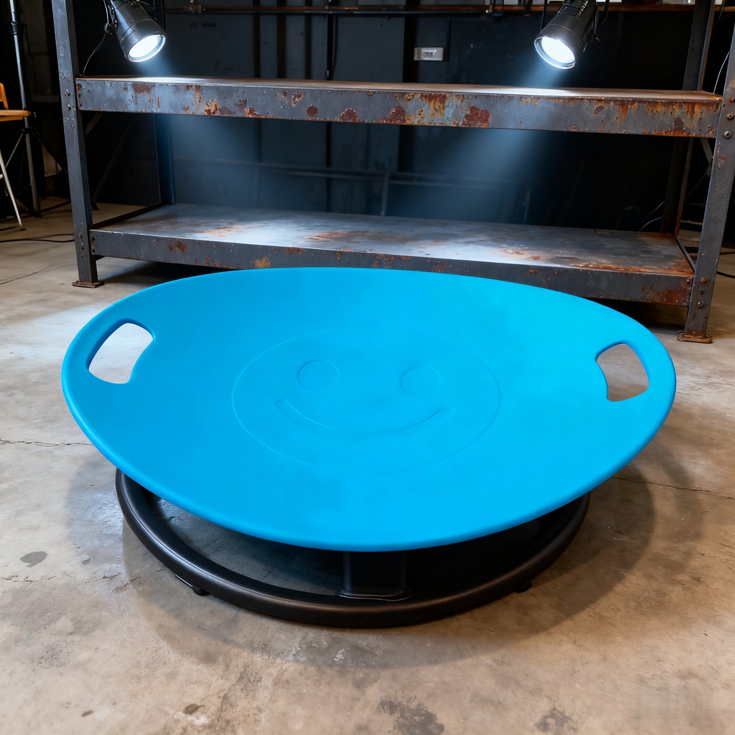Dual-Piece Core Training Set | 360° Rotating Sensory Chair + Pilates Wand Chair | Egg-Shaped Non-Slip Seat with Spring Resistance Adjustment | Enhances Balance Stability | Suitable for Autism, ADHD, Fitness Beginners | Metal