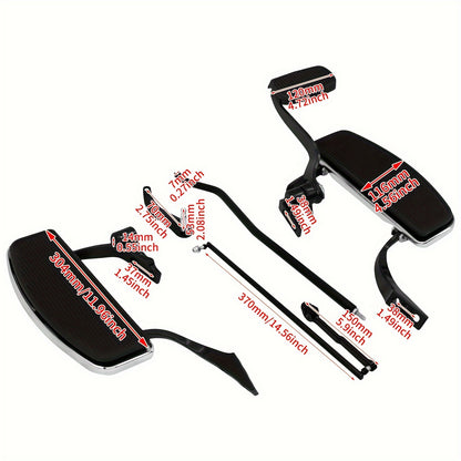 Complete Kit for Floorboards And Foot Pedals Compatible with for harley Dyna FXD Models from 2006 to 2017