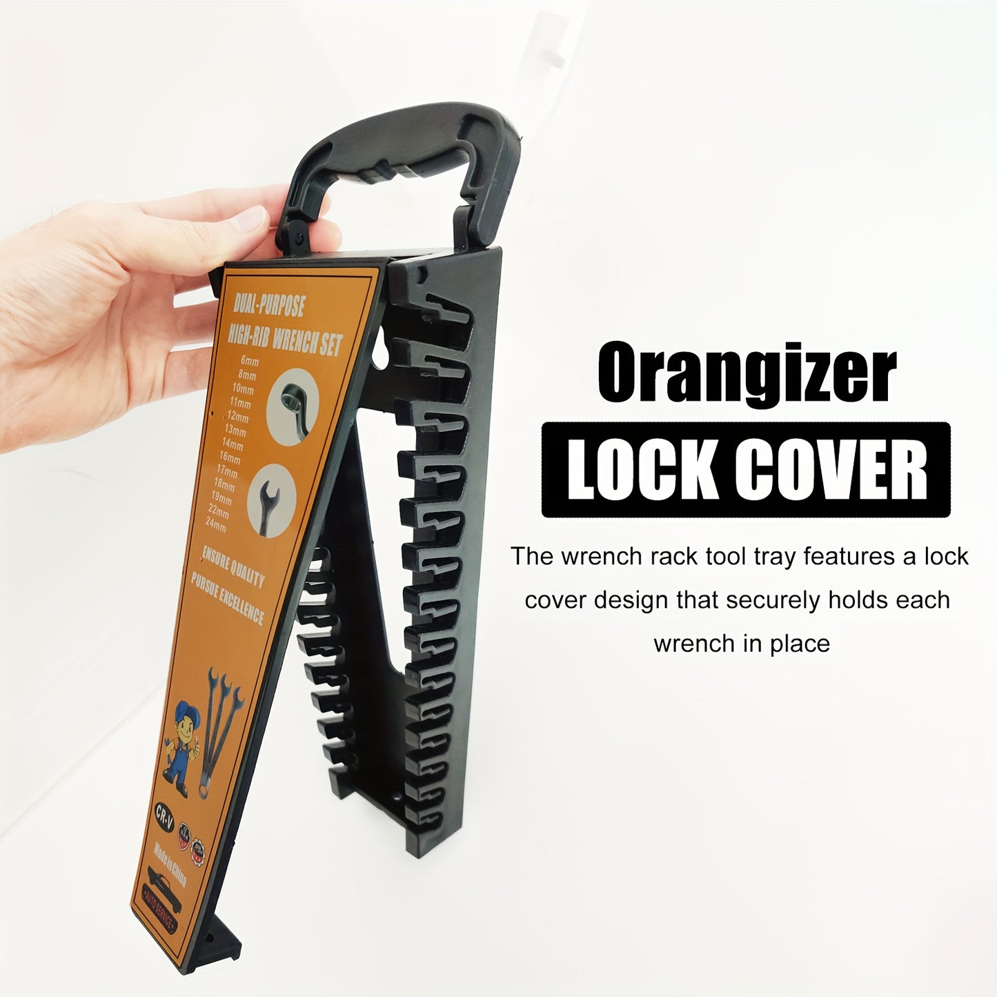 [13pcs Metric Wrench Set] 13pcs Offset Box Wrench Set, Metric Combination Wrench Set 6-24mm | 75° High-Rib, Cr-V Steel, with Rolling up Pouch, for Car, Motorcycle, Bicycle, Repair, Mechanical Tool
