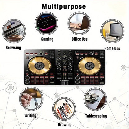 1pc Pioneer DJ DDJ-SB3 DJ Controller Desk Mat | Non-Slip Surface, Durable Polyester & Rubber Base, Compatible with DDJ-SB3, Ideal for Home/Professional Studios, Gaming & Office, Studio Furniture Accessory