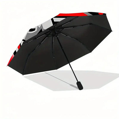 Automatic Folding Umbrella with 8-Rib Windproof Design - Heavy-Duty Automatic Open/Close, Compact Travel Umbrella with Red/Black/White/Gray/Black/Red/Black/Red/Black/Red/Black/Red/, Umbrella For Rain, Umbrella For Women, Umbr