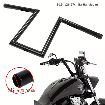 [Sportster Handlebars] Drag 10-1/2" Rise 1" Ape Hanger Z-Bar Handlebar  Sportster XL Dyna, Motorcycle Handlebars, Motorcycle Handlebars Straight, High Rise Handlebars For Motorcycle