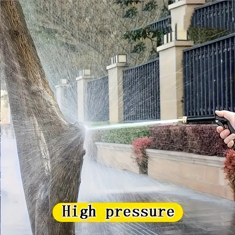 1pc High-Pressure Motorcycle& Car Wash Water Gun- Durable Plastic Construction, Adjustable Nozzle with Garden Hose Connector, Ergonomic Grip for Bikes, Vehicles, Cars, SUVs, Trucks- Heavy-Duty Manual Pressure Washer Tool, Out