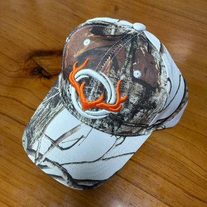 Unisex Deer Antler Embroidered Camouflage Baseball Cap | Outdoor Adjustable Curved Brim, Breathable, Fitted, Closure
