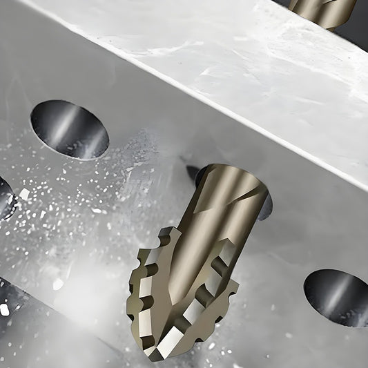 4pcs High-Efficiency Carbide Drill Bits - Four-Blade Sawtooth Eccentric Design for Dry Drilling of Tiles, Ceramics, Glass, Marble, Concrete & Stainless Steel Alloy - Wear-Resistant, Precision Positioning, Impact-Resistant, Dr