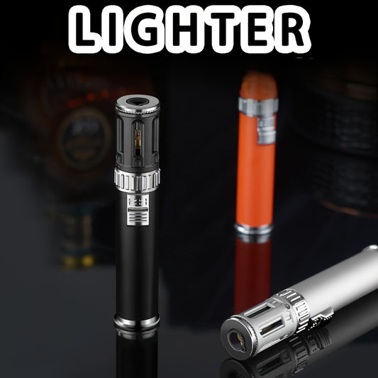 A Lighter That Resists Wind, Uses Butane, Is Refillable, And Features a Portable And Creative Design Inspired by Roman Columns. It'S Colorful And Makes a Great Gift for Friends, Perfect for Igniting Barbecues Outdoors (Butane