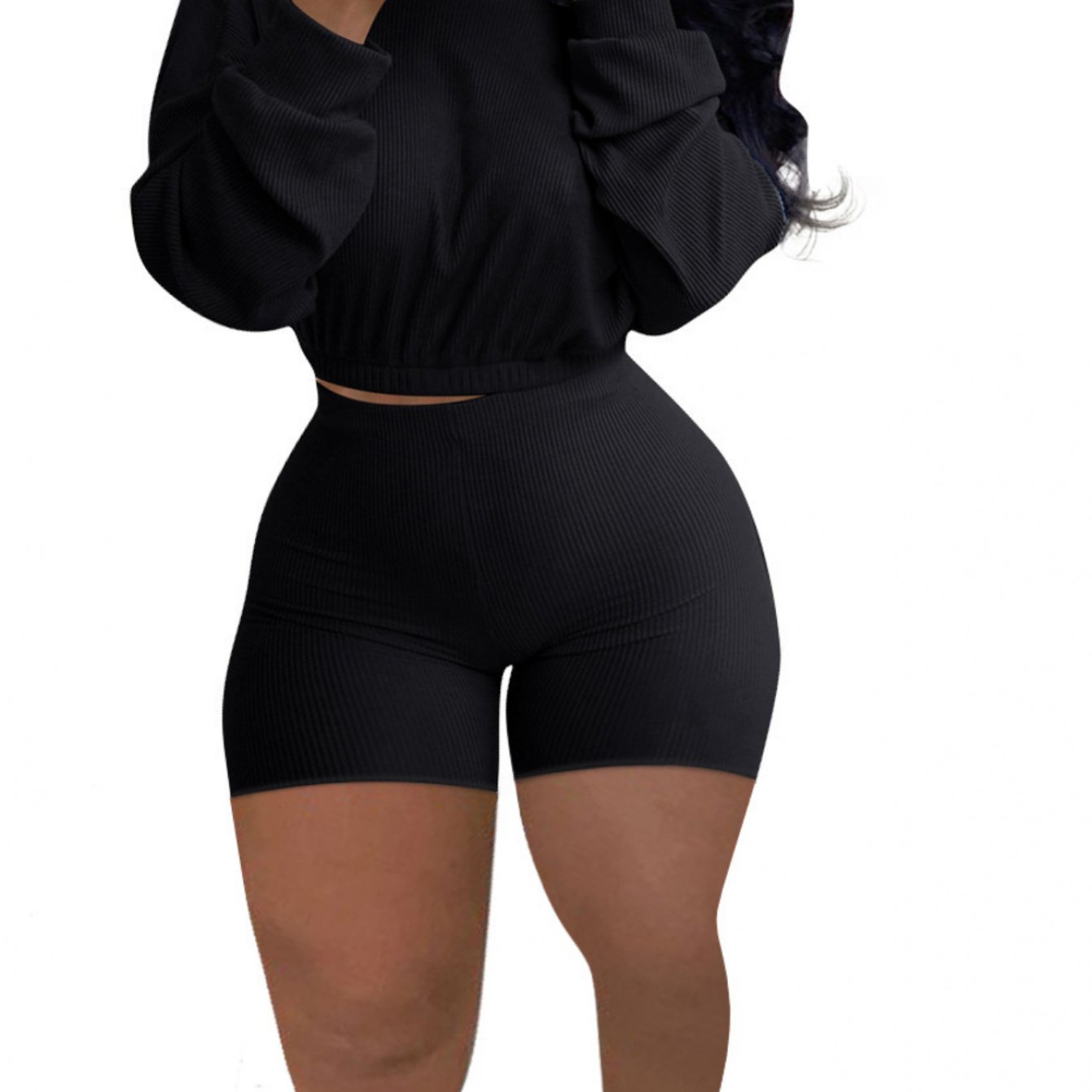 2pcs Women's Solid Color Workout Set, Casual Sportswear Outfit, Fashion Slim-Fit Design for Athletic Training Activities, Women's Activewear