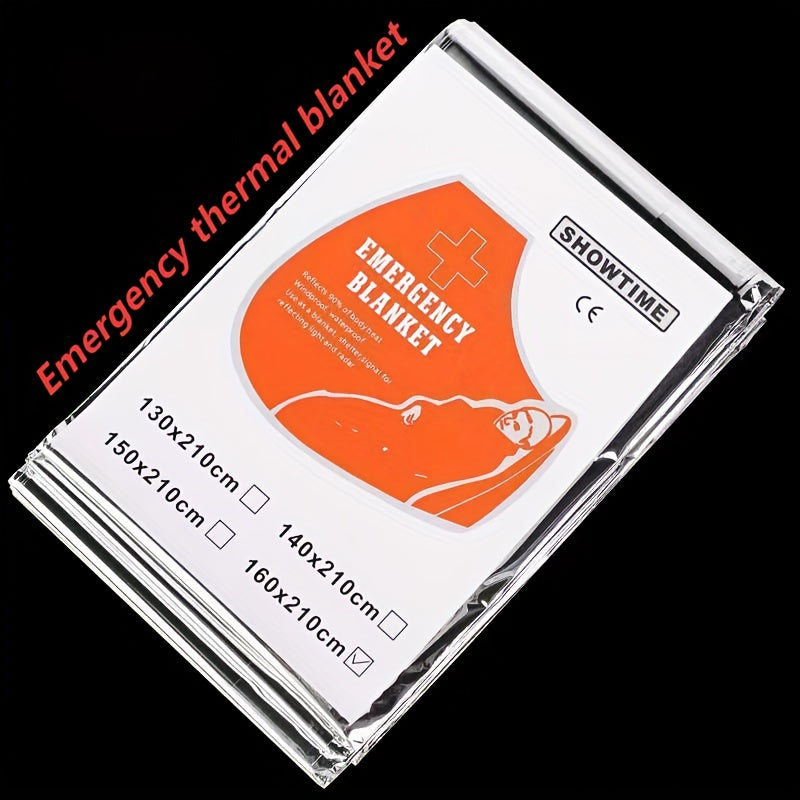 15pcs Family Pack Thermal Insulation Blanket, Double-Sided Film Insulation Blanket, Suitable for All Seasons, Hiking Rescue and First Aid Space Efficiency Survival Equipment, W, Z, Thermal Blanket, Survival Kit, Camping Equip
