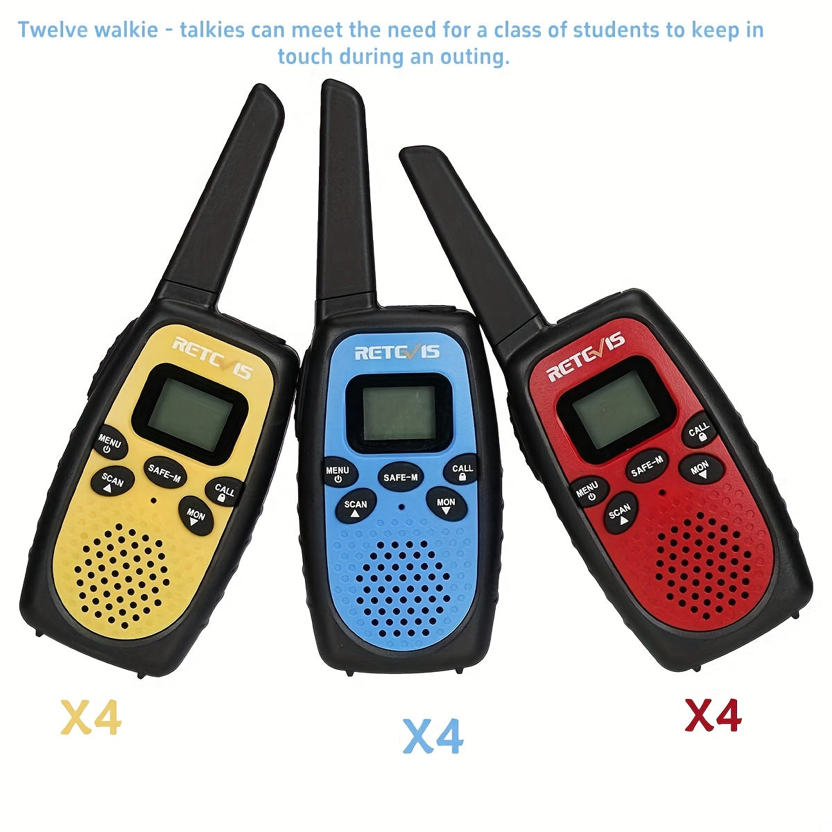 3/6/9/12pcs Walkie Talkies, 6-Pack Portable RT628S Walkie Talkies, 2-Way Radio with Long Range, Safe Mode, and VOX, Ideal for Keeping in Touch with Neighbors and Family Members, Walkie Talkies for Camping, Hiking, and Adventu