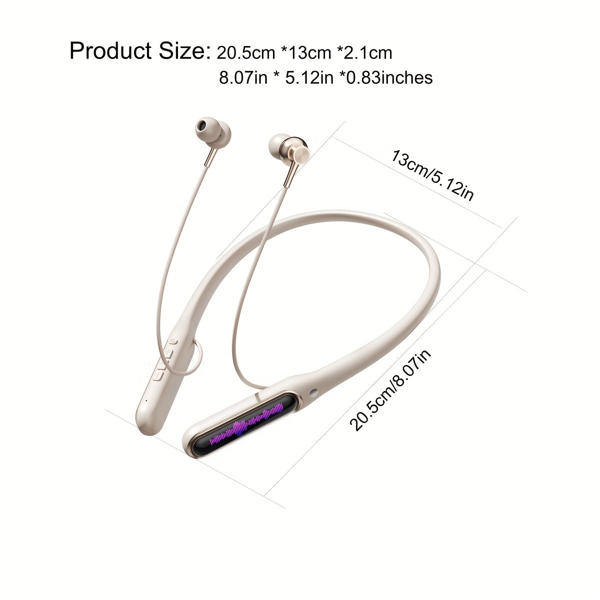 Neckband Wireless Earbuds, Wireless V5.4 Headphones with Microphone, Ultra-Light weight Comfort, Digital LED Display, Deep Bass Strong Beat, 25H Playtime, Magnetic Earphones