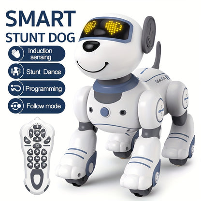 GRAXGROW Funny RC Robot Electronic Dog Stunt Dog Voice Command Programmable Music Dance, Infrared Remote Control Robot Dog for Kids Toys Ages 3+ Boys And Girls for Birthday Gifts, Entertainment, Interactive Play, Fun Robot, P