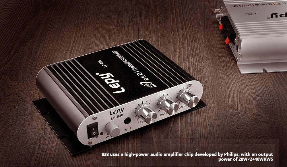 A 600W High-Power 2.1 Channel Amplifier with Hifi Stereo, Featuring Bass Enhancement And Treble Control, 3.5Mm Input, Suitable for Car Speakers, Home Theaters, Computers, And Tvs