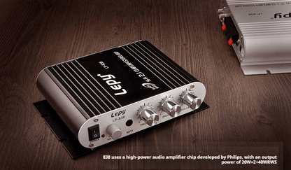 A 600W High-Power 2.1 Channel Amplifier with Hifi Stereo, Featuring Bass Enhancement And Treble Control, 3.5Mm Input, Suitable for Car Speakers, Home Theaters, Computers, And Tvs