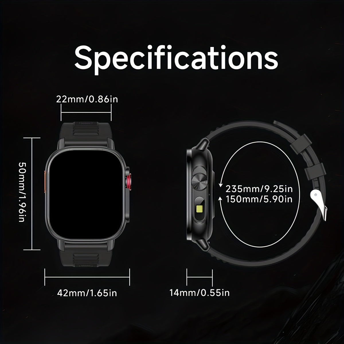 COIUSOR New 2, 01-inch GPS Smartwatch, GPS Location, Wireless Calling and SMS Alerts, Compass, Altitude, Pressure, IP68, 100 Sports Modes Fitness Tracking Smartwatch, Suitable for IOS and Android Phones, Suitable for Men and
