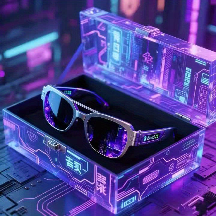 2026 New Smart Wireless Glasses with AI Real-Time Translation & Music Playback, Built-in Speaker & Mic, Long Battery Life, HIFI Sound, Blue Light/UV Protection, Ergonomic Fit, USB-Powered for Smartphone/Tablet - Ideal for Dri