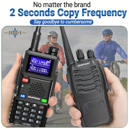 2Pack BAOFENG 5RM 10W Ham Radio Handheld Long Range, (4pcs Batteries) Portable Two Way Radio, 999CH, Frequency Copy, NOAA Weather, Walkie Talkie For Adults With Speaker Mic, Programming Cable For Business Bank Office