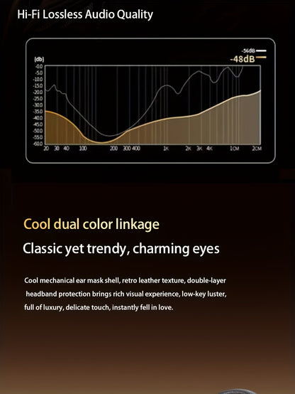 [Noise-Canceling Headphones] 2025 Classic Model Noise-Canceling Headphones - Dual Chip Technology, Lossless Sound, Dual Golden Plating Certification, Foldable/Wireless Design with Strong Anti-Interference Capability, Ensures