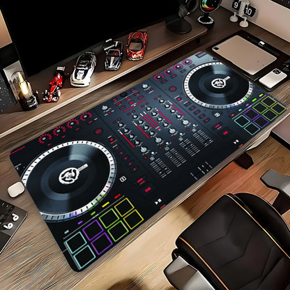 1pc Dj Controller Style Mouse Pad Mouse Pad & Ultra Smooth Keyboard Pad - Non-Slip Rubber Base, Stitched Edges Design, Suitable for Office, Home Computer Accessories, Durable Stitched Edges, Smooth Surface