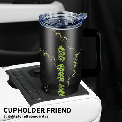 Custom 1pc, Personalized 40 Oz Tumbler with Lid, Featuring a Funny Lightning Skeleton Print, Stainless Steel Water Bottle Perfect for Christmas, Thanksgiving, Halloween, And Birthday Gifts for Dad, Son, Women, Mom, Sisters, T