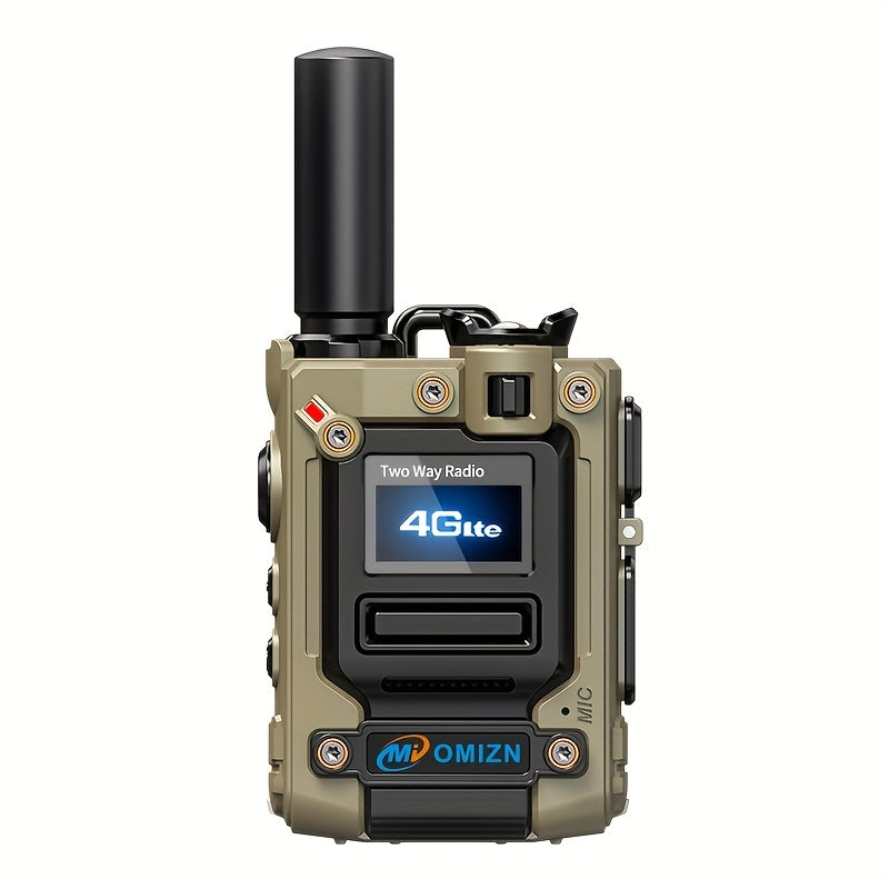Global Walkie Talkie 5000 Km Real-Time Call, Two-Way Radio PTT with Flashlight, Aluminum Alloy Body, Includes 2.4G/3G/4G/5G and Other Functions, Rechargeable Battery, 172 Countries Coverage, Portable Wireless Mobilizer for Hi