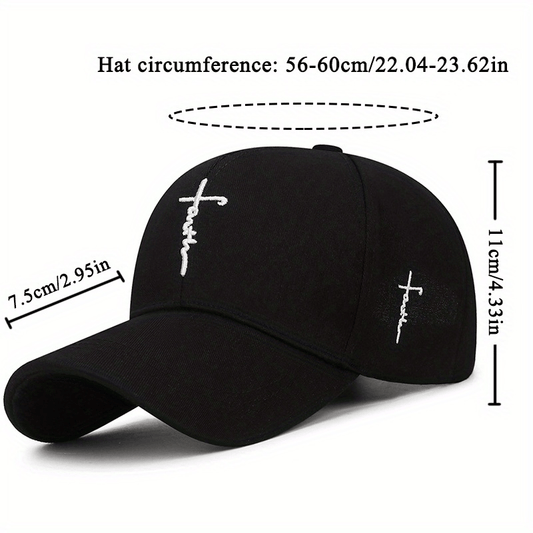 2pcs/set - Fashionable Black and White Baseball Cap, Exquisite Cross Embroidery, Breathable Acrylic Duckbill Design, Suitable for Outdoor Sports, Fashionable for Men and Women, Sports Accessories | Fashionable Headwear | Dura