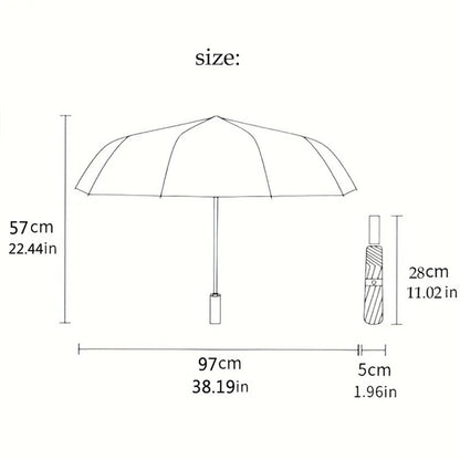 Personalized Medieval Knight Templar Umbrella - Name/Text, Automatic Open/Close, Heavy-Duty 8-Rib Windproof Design, Medieval-Themed Gift for History Buffs, Knights, Birthday or Christmas Present - Portable Travel Umbrella for