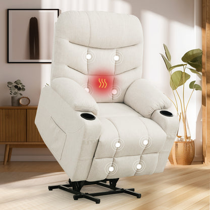 Comfortable Chair For The Living Room, Relaxation, Electric Reclining Chair, Electric Reclining Chair For Adults, Electric Lifting Chair With Heating Function, Massage Function, Electric Reclining Chair With Side Pockets
