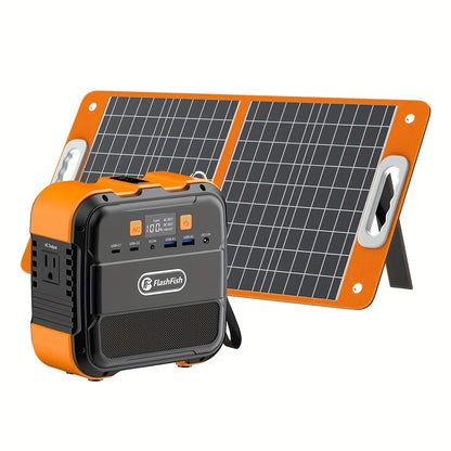 Flashfish 200W Portable Power Station, 45000mAh Solar Generator with // Outlets, Lithium Battery Pack for CPAP, Camping, Home Emergency Backup, Solar  Compact & Lightweight Design,F Overload & Overheat, 166Wh Capacity, 110V-1