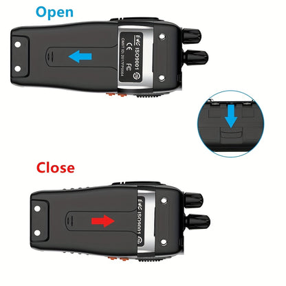 [Walkie Talkie | Portable] Buy 2 Get 2 Free Portable Walkie Talkies | 16 Channels Rechargeable Handheld Two Way Radios | Long Range for Adults with Earpieces, Outdoor Equipment Supports Camping Hiking Hunting