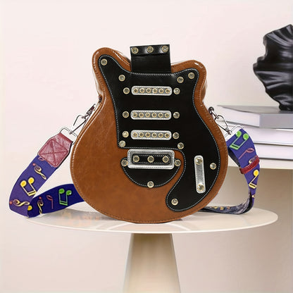 Guitar-Shaped Multifunctional Crossbody Bag - Unique Musical Instrument Style Shoulder Bag for Music Lovers, Trendy Daily Purse