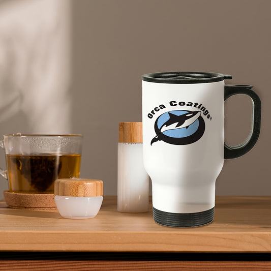 Personalized 14oz Stainless Steel Insulated Travel Mug with Custom Photo/Text - Double-Wall Vacuum Coffee Cup, Spill-Proof Lid & Ergonomic Handle, Car Cup Holder Compatible, Ideal Gift for Friends, Family, Colleagues, Couples