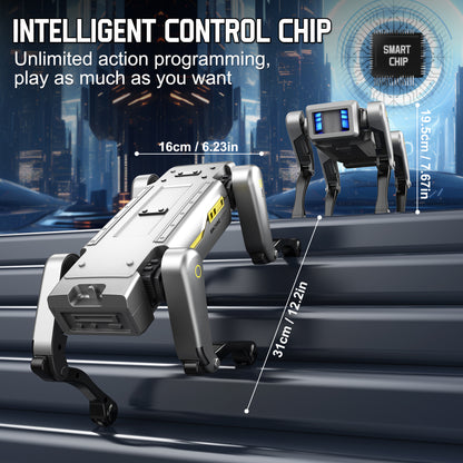 Intelligent Robot Dog - Remote Control, Special Effects Robot Dog, Dancing, Multi-Functional, Intelligent Programming Companion Toy Christmas gift New Robot Dog, Wireless Remote Control Dog, AI Voice Control Can Be Connected