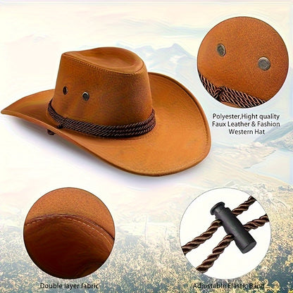 12pcs set (6 cowboy hats+6 headscarves) combo bag - brown western party hat, durable cowboy hat, suitable for birthdays, Halloween, cowboy sports performances, western theme decoration - unisex denim accessories,, Halloween C